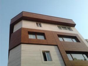 نمای چوب ساختمان HPL