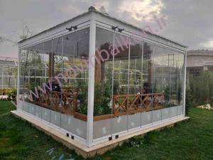 طراحی واجرای گلخانه های شیشه با دیواره های متحرک ریلی